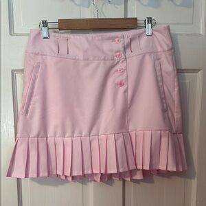 Nike Golf Tour Performance Woman's Pink Pleated Dri-fit Golf Skirt Size 8